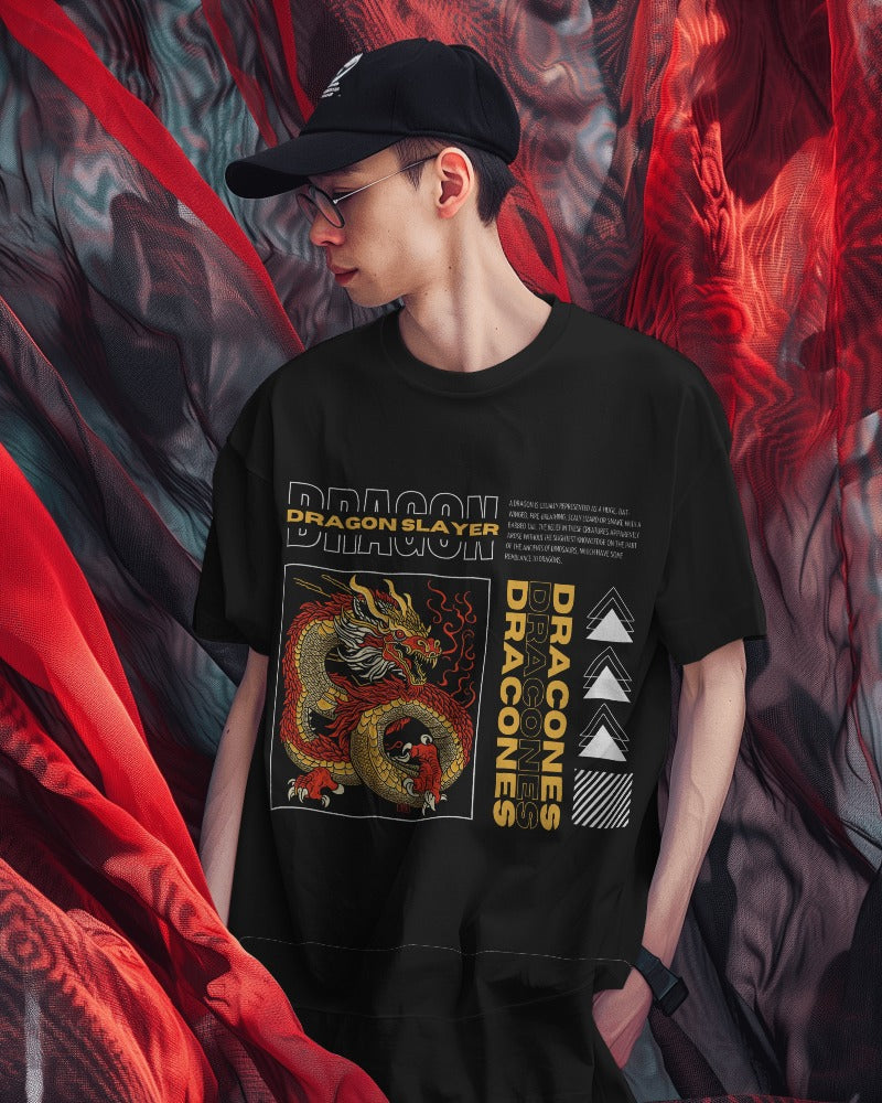 Dragon Mythology Animal Streetwear Style Oversized T-shirt