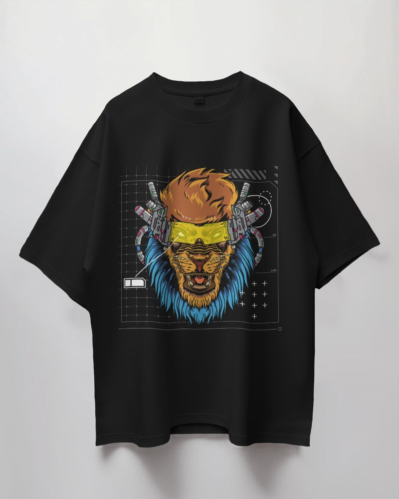 Cyber Lion Oversized T-Shirt