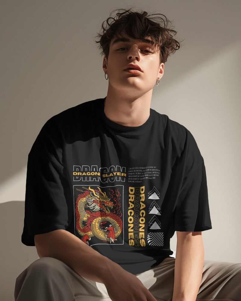 Dragon Mythology Animal Streetwear Style Oversized T-shirt