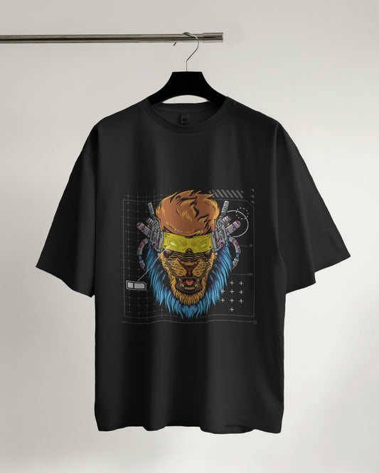 Cyber Lion Oversized T-Shirt