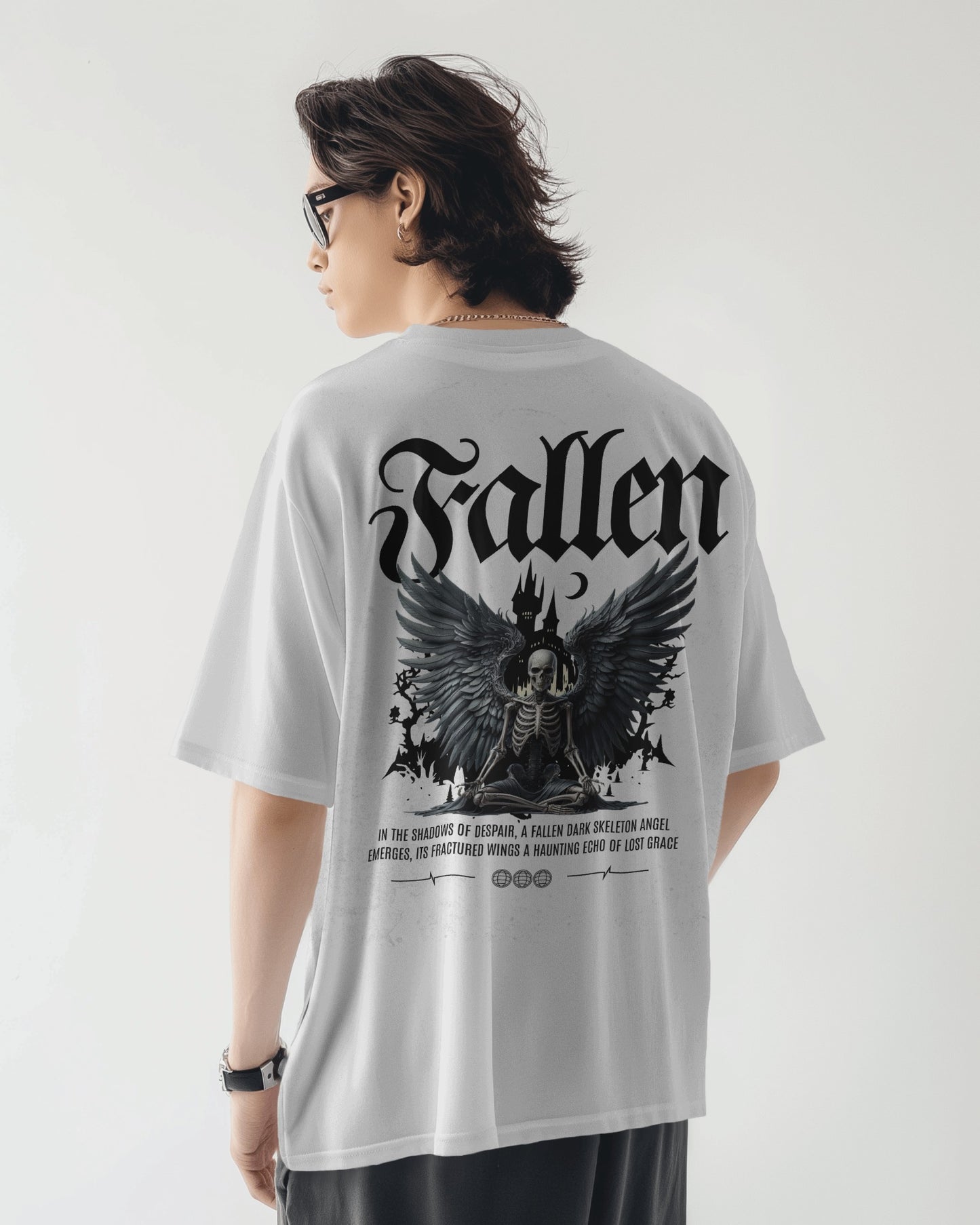 Off-White Fallen Skeleton Wings Oversized T-Shirts